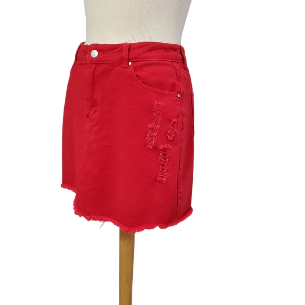 Pretty Little Thing Red Mini Skirt